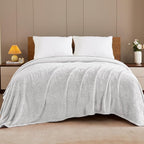 Exclusivo Mezcla Soft Waffle Fleece Bed Blanket King Size, Heather Gray | - Image 2
