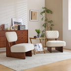 GDFStudio Upholstered Armless Accent Chairs Set of 2 Modern Side Chair - Image 4