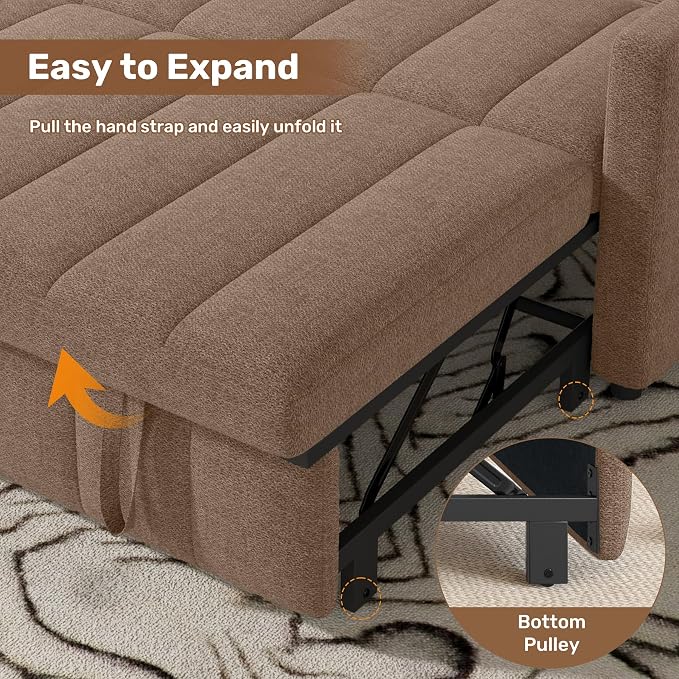 Nebuaegis Sleeper Sofa Bed, 3-in-1 Convertible Pull Out Couch - Image 3