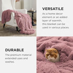 Bedsure GentleSoft Fluffy Dusty Pink Throw Blanket Gifts - Image 4
