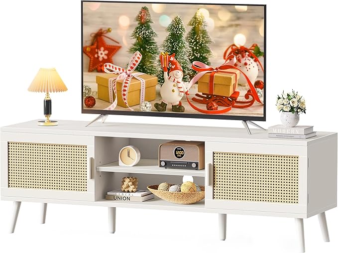 SUPERJARE TV Stand for 65 Inch TV, Entertainment Center by SUPERJARE