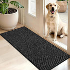 BEQHAUSE Dirt Trapper Door Mat 20" x 48", Non-Slip Washable Doormats, Low by BEQHAUSE