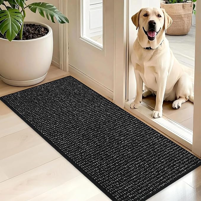 BEQHAUSE Dirt Trapper Door Mat 20" x 48", Non-Slip Washable Doormats, Low by BEQHAUSE