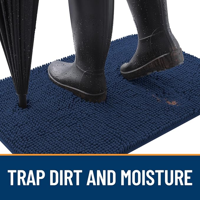 OLANLY Dog Door Mat for Muddy Paws 47x24, Super Absorbent Chenille Mud Mat | - Image 2