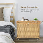 Cat Litter Box Enclosure with Soft Litter Mat; Hidden Cat Washroom Furniture - Image 3