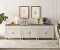 WAMAPT Rustic White Buffet Cabinet by WAMPAT