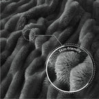 Exclusivo Mezcla Striped Fleece Throw Blanket - Image 5