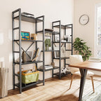 SUPERJARE Triple Bookshelf, Bookcase - Image 8