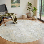 Aelenmu Round Rug 6ft Washable Rug by Aelenmu