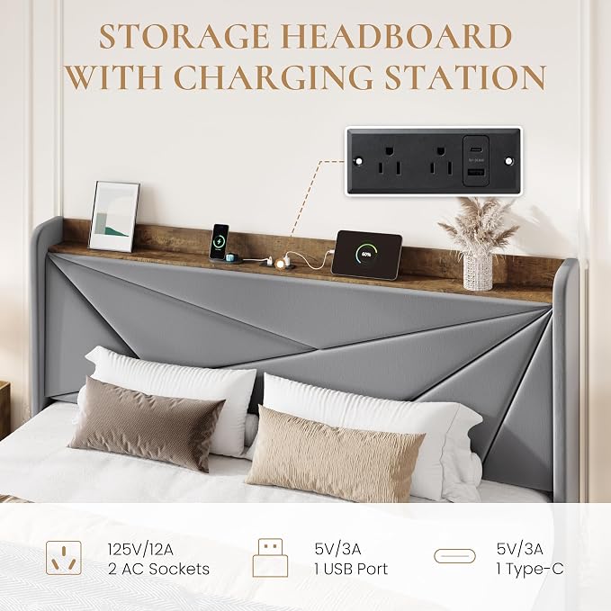 SHA CERLIN King Size Bed Frame - Image 4