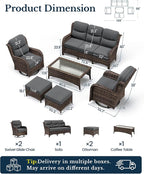 HILLGA Luxury High Back Patio Furniture Set - Image 9