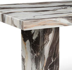 Roundhill Furniture Cavira Modern Faux Marble Dining Table - Image 4