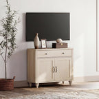 WAMPAT Farmhouse TV Stand for TVs Up to 43 inch, Wood Universal TV Stand - Image 6