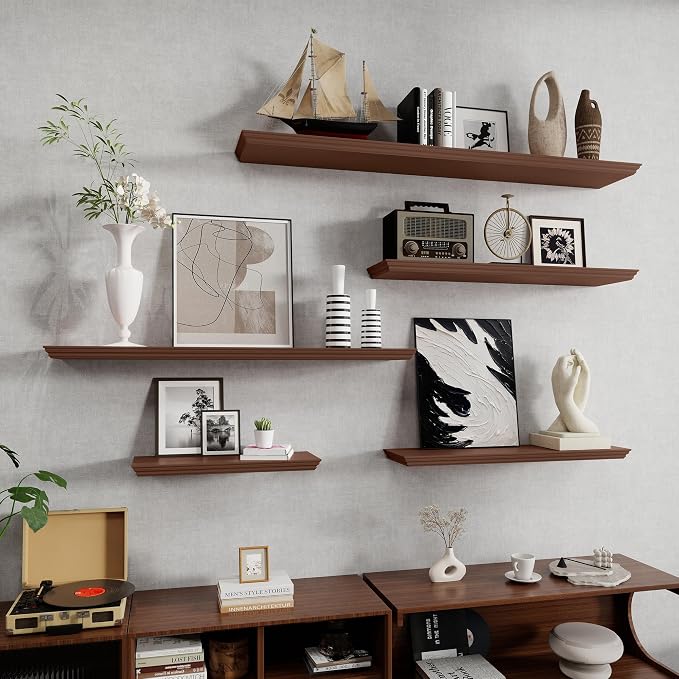 Fun Memories Floating Shelves 32 Inch Long, 9.3 Inch Deep Classic Crown Molding - Image 8