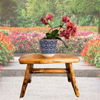 Natural Edge Cedar Wood Tree Stump Indoor/Outdoor Stool, Garden Bench, Night - Image 2