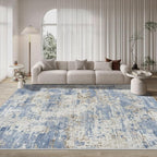 Aelenmu 10x14 Area Rugs for Living Room Dining Room Washable Blue | Soft Modern - Image 9