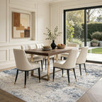DMOYEST Area Rug Living Room Rugs 7x9 Washable Abstract Beige Blue Carpet | - Image 5
