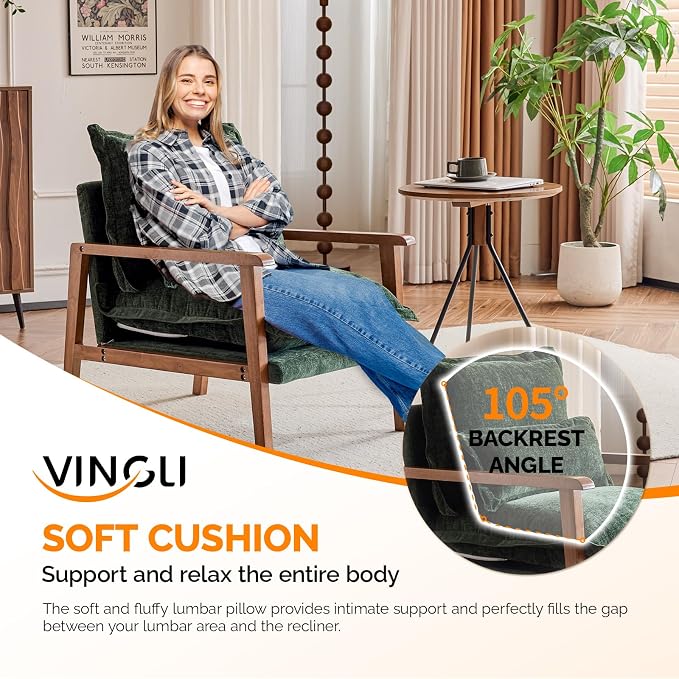 VINGLI Mid-Century Modern Cloud Accent Armchairs set of 2 - Image 6