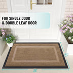 OLANLY Front Door Mat Outside 35x23, All-Season Heavy-Duty Rubber Doormat | - Image 2