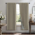 Living Room Darkening Curtains 63 Inches Long Small Bay Window Blackout by Pitalk
