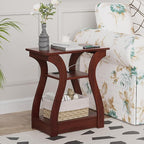 FROMJBEST End Tables Living Room, Cherry End Table by FROMJBEST