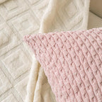 Set of 4 Light Pink Decorative Throw Pillow Covers 12x20 Inch Corduroy Pillow - Image 5