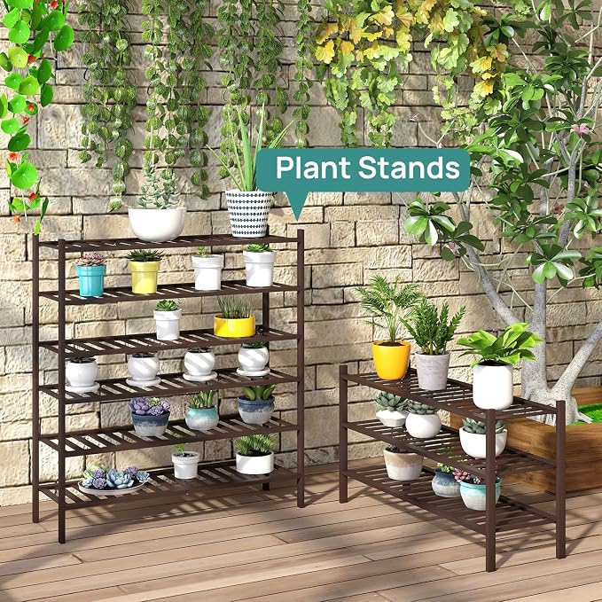 viewcare Long Shoe Rack, Bamboo Wood Shoe Rack - Image 6