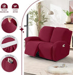 TAOCOCO Recliner Loveseat Slipcover, 6 Pieces Dual Recliner Sofa Covers - Image 3