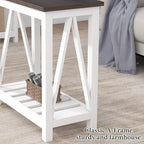 ChooChoo Farmhouse End Table, Narrow Side Table, Slim End Table - Image 6