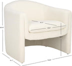 SAFAVIEH Couture Collection Laylette Ivory Boucle Accent Chair - Image 3