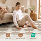 cotiled Boho 10x14 Area Rug for Living Room: Large Moroccan Washable Rug | - Image 3