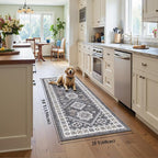 HEBE Boho Kitchen Mats for Floor 24''x60'', Non Slip Washable Runner Rug | - Image 2