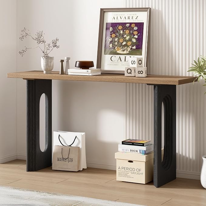 59.2'' Modern Console Table Sofa Table Entryway Table by LynHomeFurnitureMall