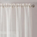 Simplebrand Natural Linen Textured Sheer Curtains 63 Inch Length 2 Panels by Simplebrand