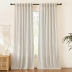 RYB HOME Linen Semi Sheer Curtains by RYBHOME