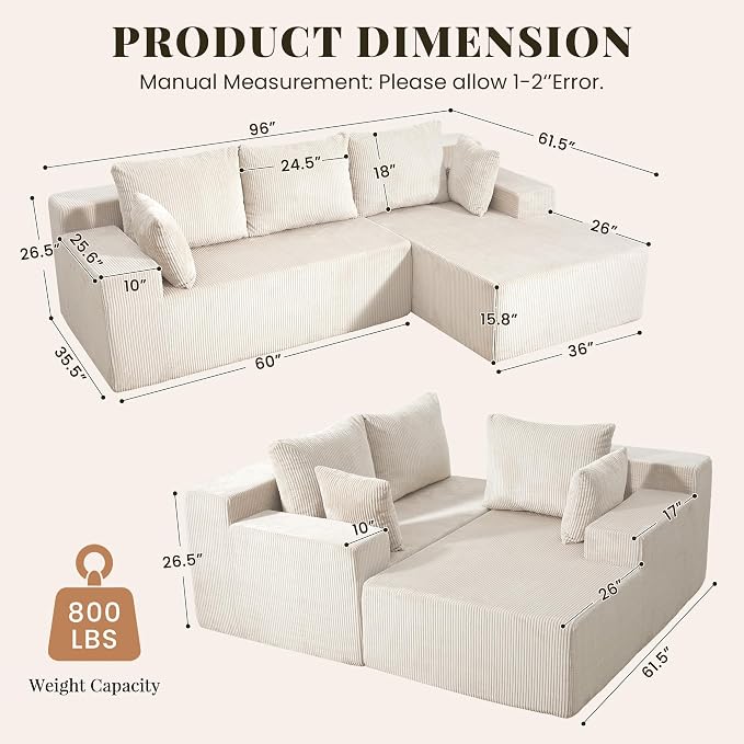 GRUSIGN Cloud Sectional Boneless Couches - Image 2