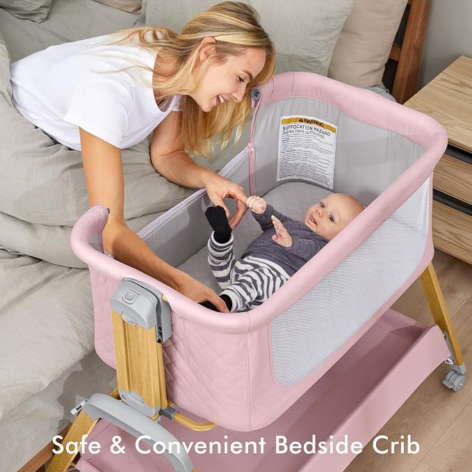 TotRun Bassinet Bedside Sleeper, Rocking Bassinets - Image 2