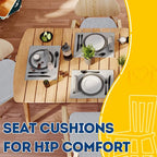AAAAAcessories D-Shaped Chair Cushions, Featuring Ties and Removable, - Image 8