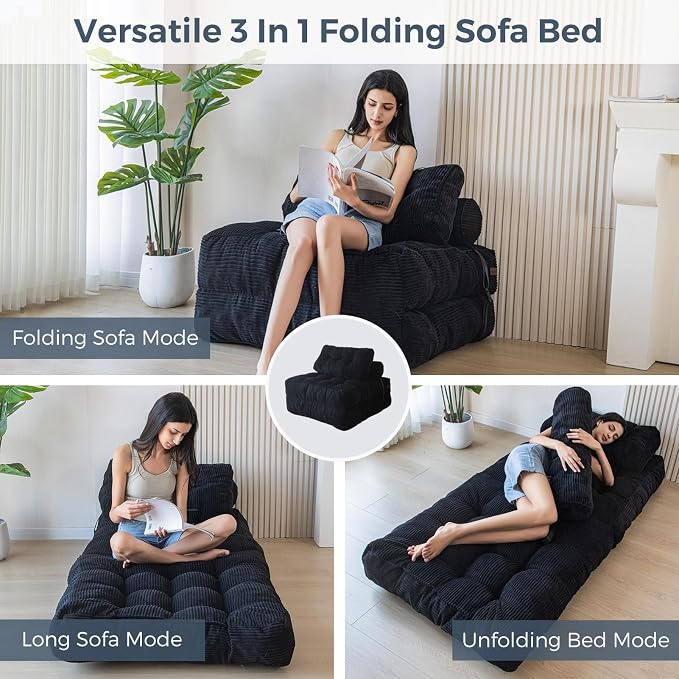 MAXYOYO Folding Sofa Bed, Convertible Sleeper Chair - Image 4