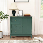 HLR Accent Cabinet with 3 Drawers and Door, Wooden Storage Cabinet with Shelves - Image 5