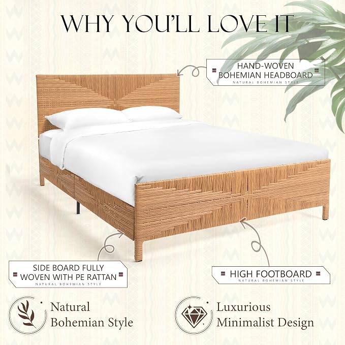 Yechen Boho Full Bed Frame - Image 4