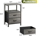 Huuger Night Stand Set of 2, Nightstand - Image 3