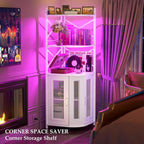 Aheaplus Corner Bar Cabinet - Image 6