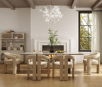 Hyfirm Upholstered Barrel Dining Chairs Set of 6, PU Leather Accent Kitchen by Hyfirm