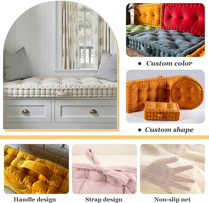 Custom Bench Cushion, Tufted Bench Cushions - Image 2