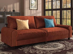 EASE MOOSE 88.5" Large Seat Velvet Loveseat Sofa, Modern Deep Seat Couches - Image 3