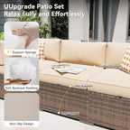Aoxun Patio Furniture Set, 11 Piece Outdoor Sectional Sofas - Image 2