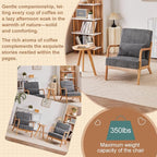 Beige Midcentury Modern Accent Chair - Image 4
