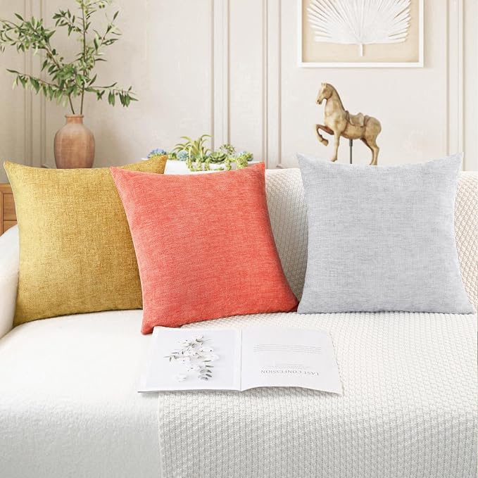 CaliTime Decorative Couch Throw Pillow Covers 26 X 26 Inches Living Coral | - Image 5