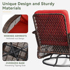 Aoxun 3 Pieces Patio Furniture Set, Patio Swivel Rocker Chairs Set of 2 - Image 5